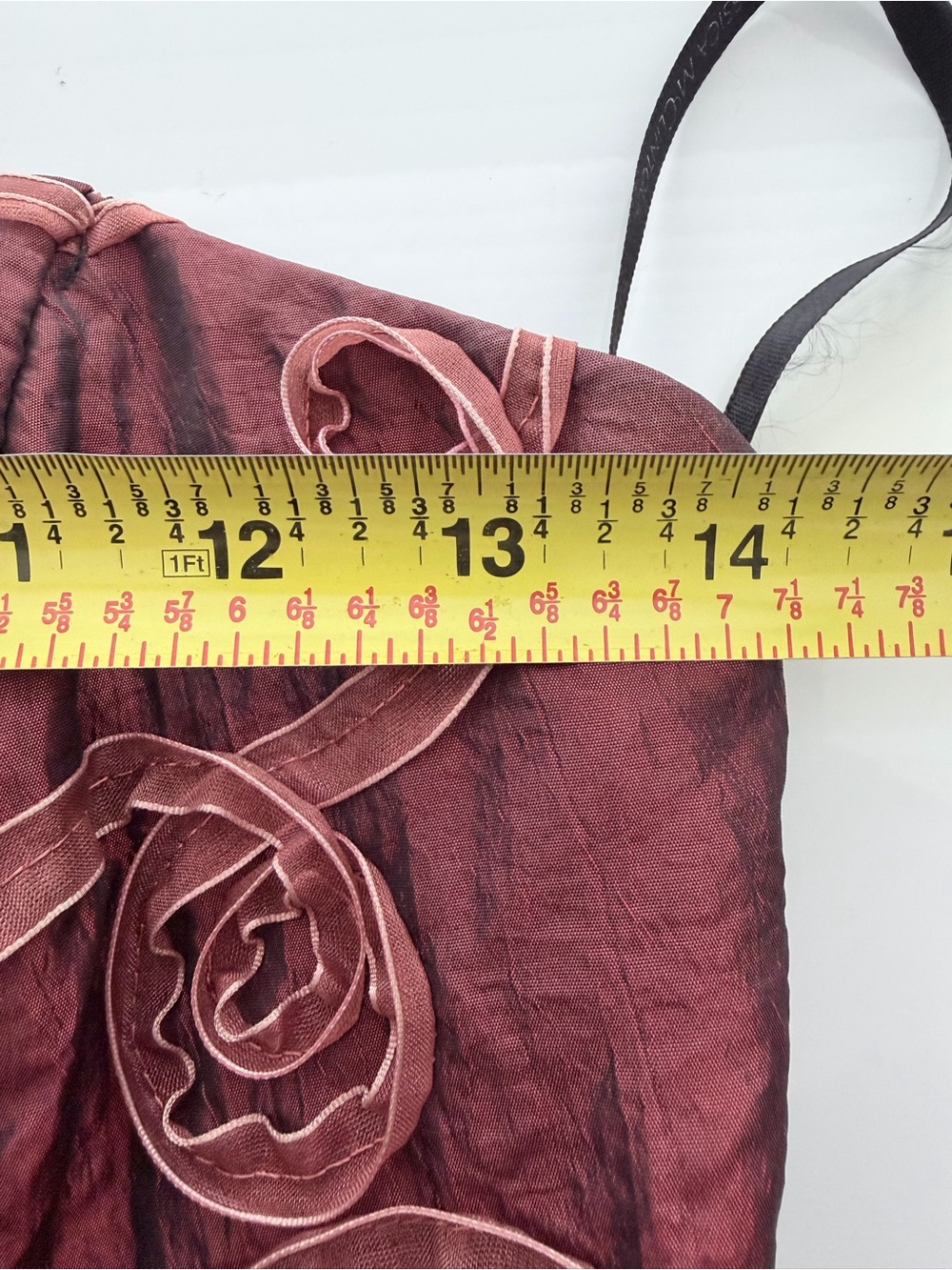 Jessica McClintock brownish red Maxi Dress strapless swirl ribbon vintage Y2K 6P - Picture 5 of 8